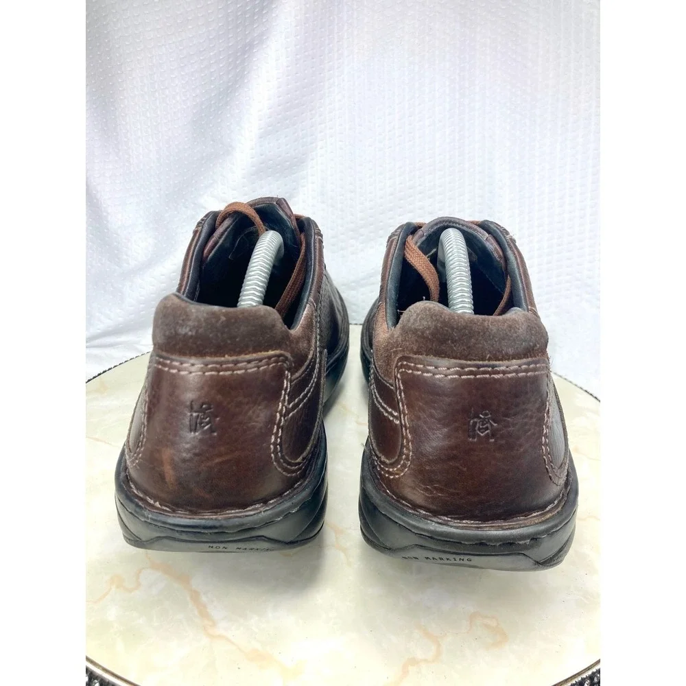 MBT Ajabu Leather Oxford Comfort Shoes Mens Sz 10.5 Brown Orthopedic Rocker Sole